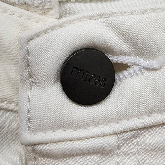 M1858 New York Jeans Womens 6/28 White Paulina Ankle Low Rise Skinny Stretch - Picture 2 of 14